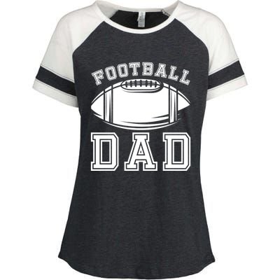 Fathers Day Football Dad American Football Player Football Gift Enza Ladies Jersey Colorblock Tee