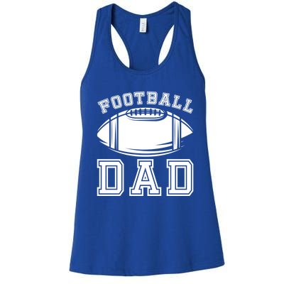 Fathers Day Football Dad American Football Player Football Gift Women's Racerback Tank