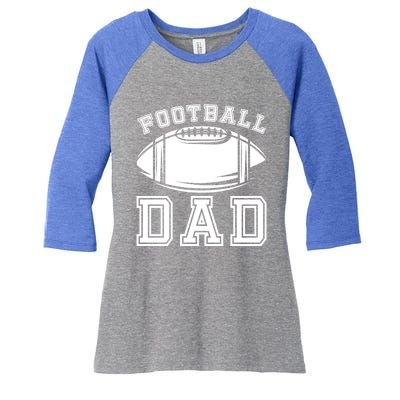 Fathers Day Football Dad American Football Player Football Gift Women's Tri-Blend 3/4-Sleeve Raglan Shirt