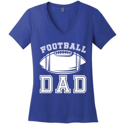 Fathers Day Football Dad American Football Player Football Gift Women's V-Neck T-Shirt