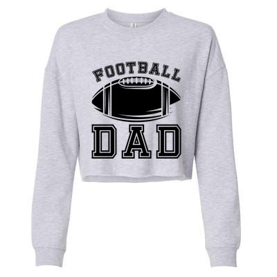 Fathers Day Football Dad American Football Player Football Gift Cropped Pullover Crew