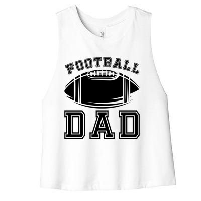 Fathers Day Football Dad American Football Player Football Gift Women's Racerback Cropped Tank