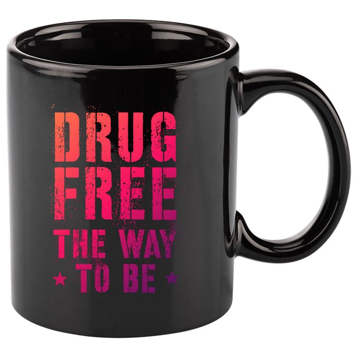 Funny Drug Free The Way To Be Clean Na Inspirational Funny Gift 11oz C Handle Ceramic Mug