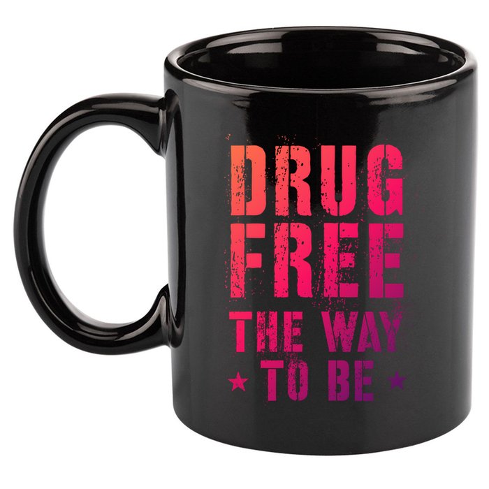 Funny Drug Free The Way To Be Clean Na Inspirational Funny Gift 11oz C Handle Ceramic Mug