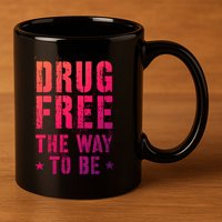 Funny Drug Free The Way To Be Clean Na Inspirational Funny Gift 11oz C Handle Ceramic Mug