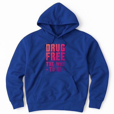 Funny Drug Free The Way To Be Clean Na Inspirational Funny Gift Hoodie