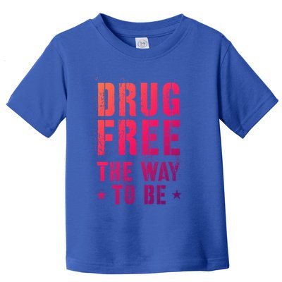 Funny Drug Free The Way To Be Clean Na Inspirational Funny Gift Toddler T-Shirt