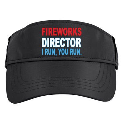 Fireworks Director Funny I Run You Run Adult Drive Performance Visor