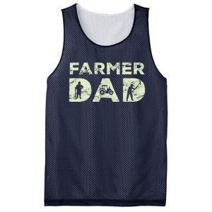 Farmer Dad Farming Enthusiast Father Cute Family Farm Mesh Reversible Basketball Jersey Tank