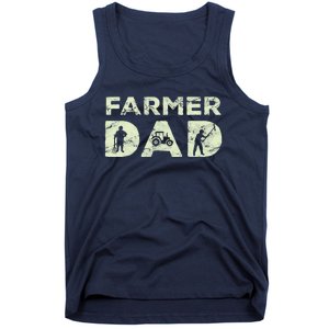 Farmer Dad Farming Enthusiast Father Cute Family Farm Tank Top