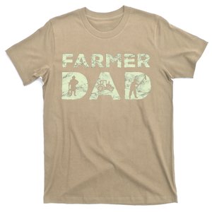 Farmer Dad Farming Enthusiast Father Cute Family Farm T-Shirt