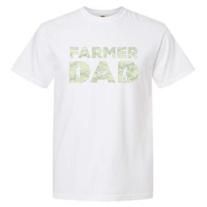 Farmer Dad Farming Enthusiast Father Cute Family Farm Garment-Dyed Heavyweight T-Shirt