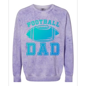 Fathers Day Football Dad American Football Player Football Gift Colorblast Crewneck Sweatshirt