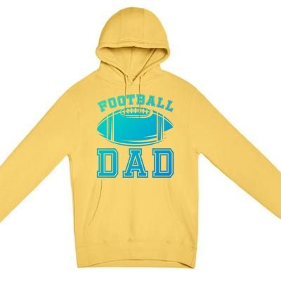 Fathers Day Football Dad American Football Player Football Gift Premium Pullover Hoodie