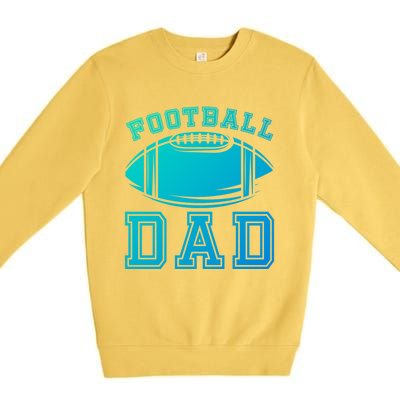 Fathers Day Football Dad American Football Player Football Gift Premium Crewneck Sweatshirt