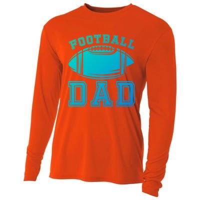 Fathers Day Football Dad American Football Player Football Gift Cooling Performance Long Sleeve Crew