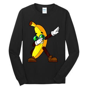 Funny Dab Fruit Lover Boy Girl Dabbing Banana Tall Long Sleeve T-Shirt