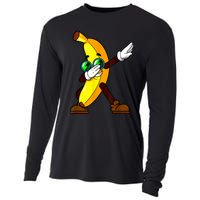 Funny Dab Fruit Lover Boy Girl Dabbing Banana Cooling Performance Long Sleeve Crew