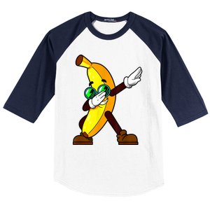 Funny Dab Fruit Lover Boy Girl Dabbing Banana Baseball Sleeve Shirt