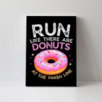 Funny Donut Finish Line Marathon Gift Canvas