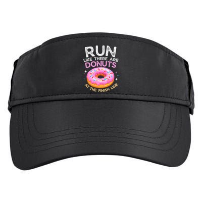 Funny Donut Finish Line Marathon Gift Adult Drive Performance Visor