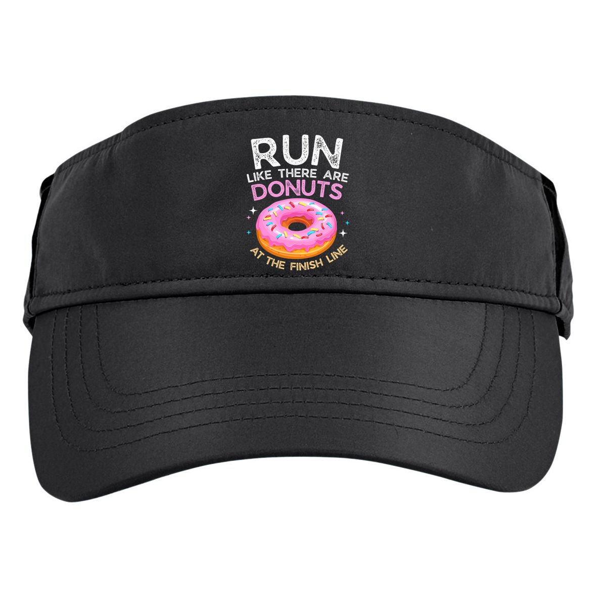 Funny Donut Finish Line Marathon Gift Adult Drive Performance Visor