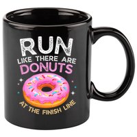 Funny Donut Finish Line Marathon Gift 11oz C Handle Ceramic Mug