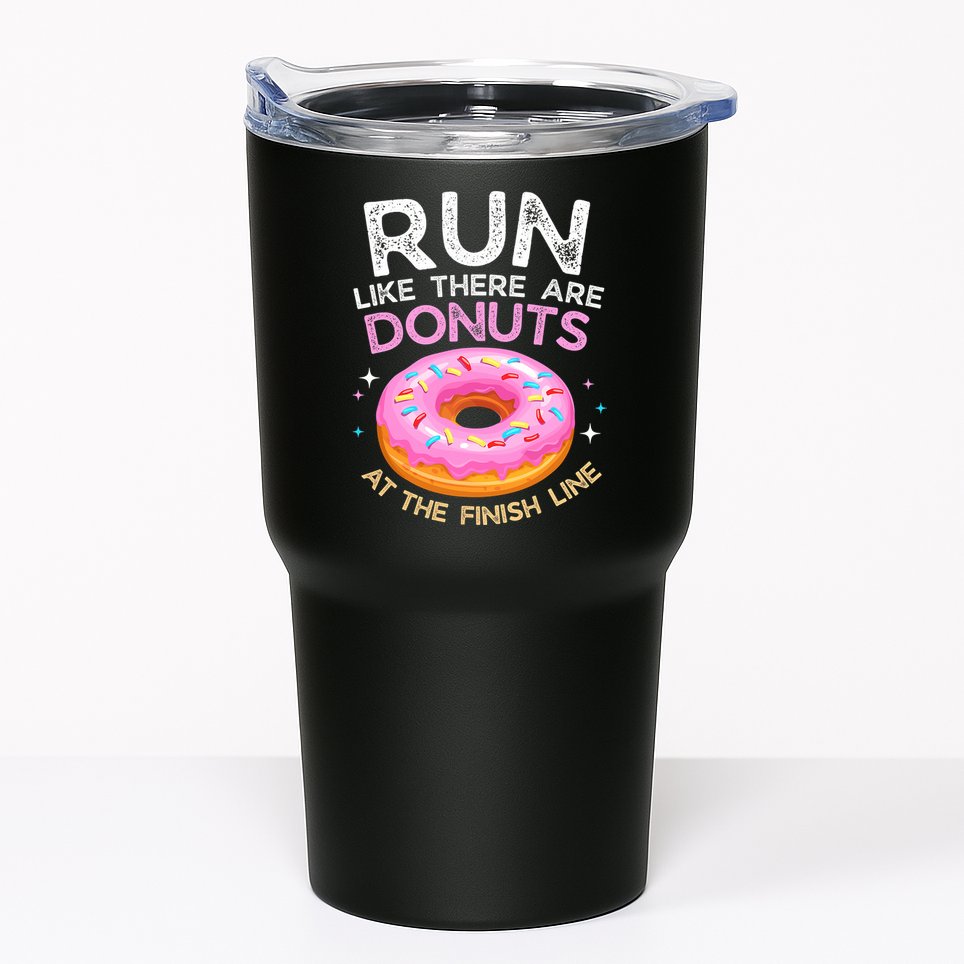 Funny Donut Finish Line Marathon Gift Tumbler
