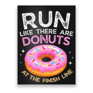 Funny Donut Finish Line Marathon Gift Poster