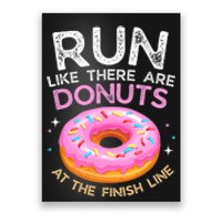 Funny Donut Finish Line Marathon Gift Poster