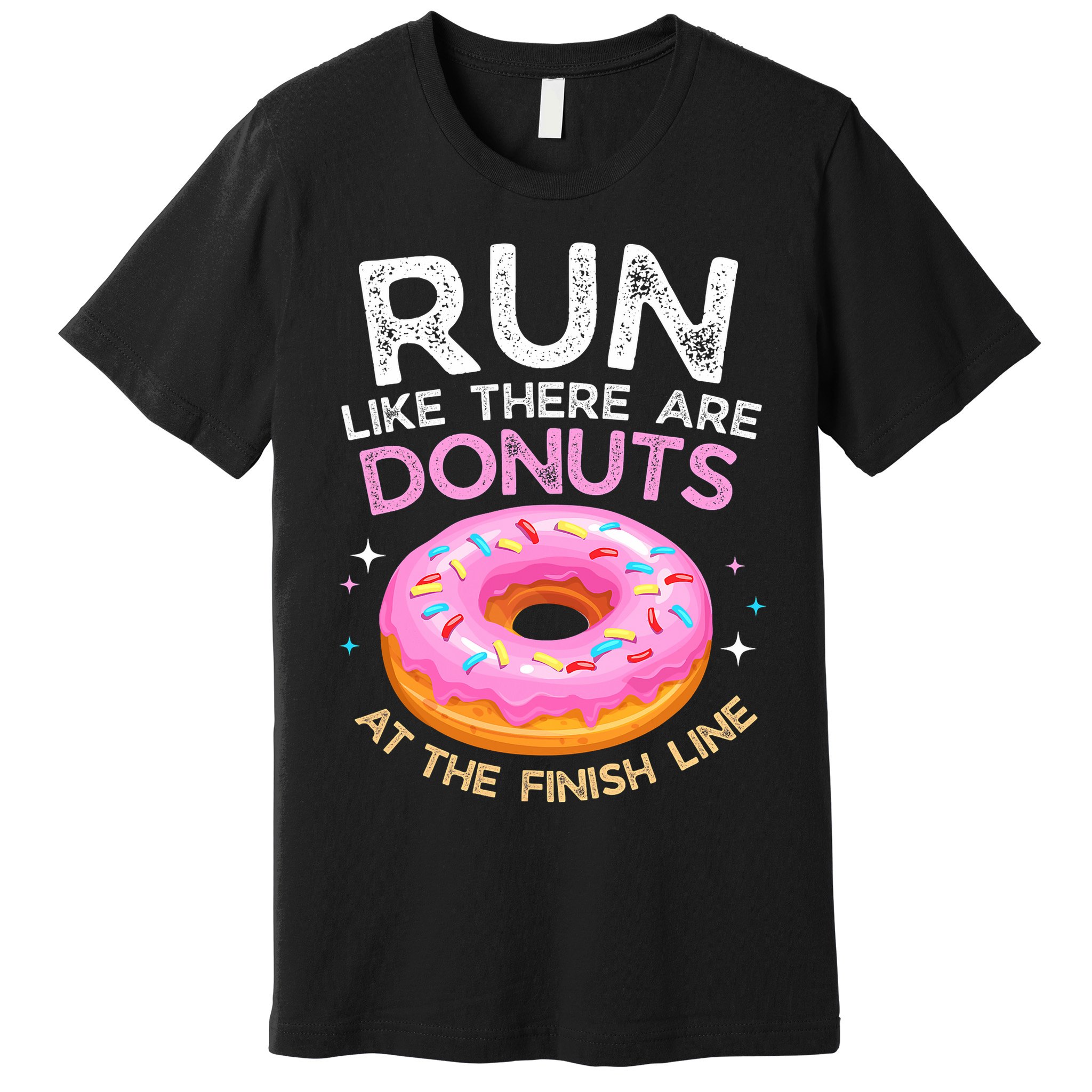 Funny Donut Finish Line Marathon Gift Premium T-Shirt