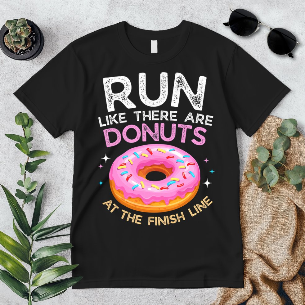 Funny Donut Finish Line Marathon Gift Premium T-Shirt