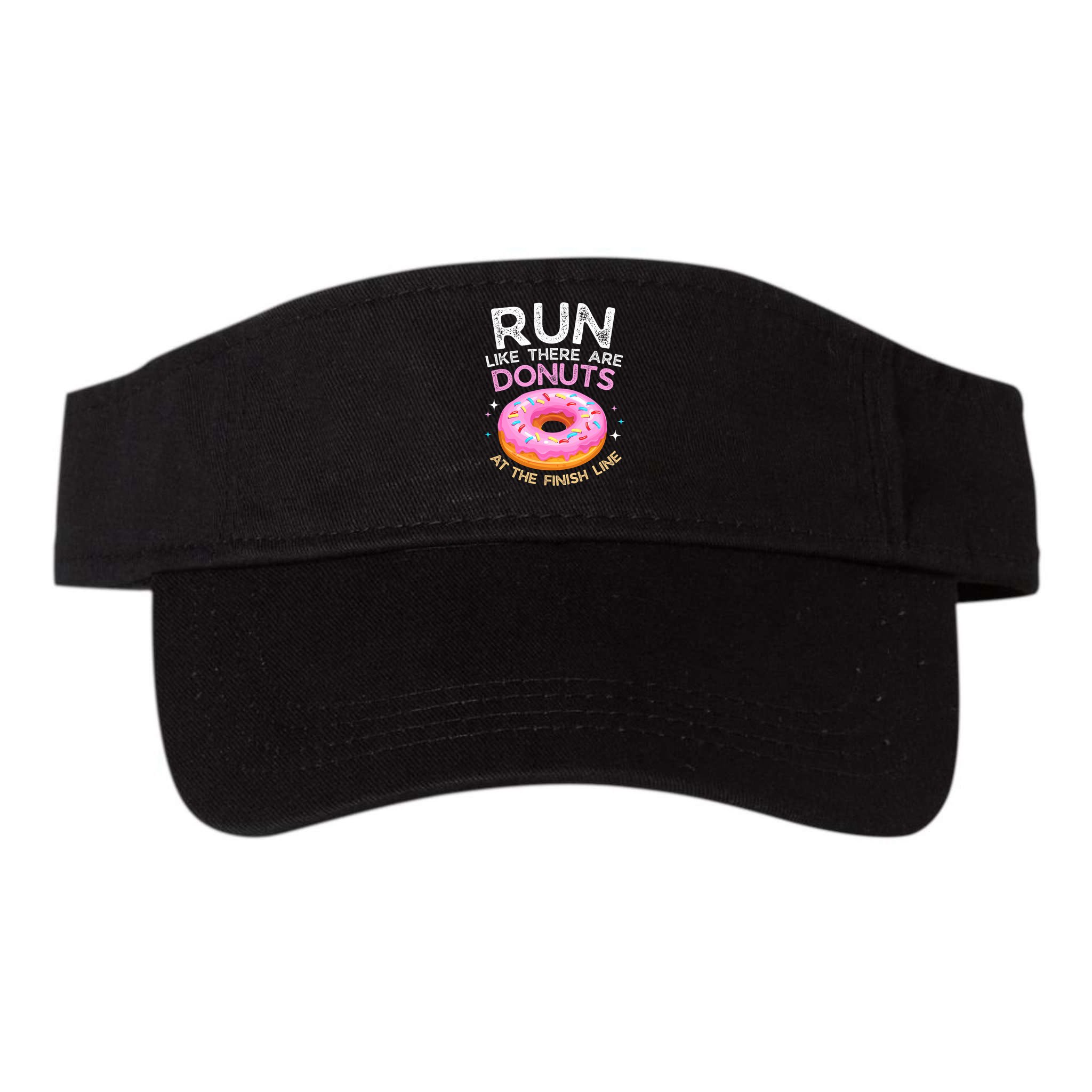 Funny Donut Finish Line Marathon Gift Visor