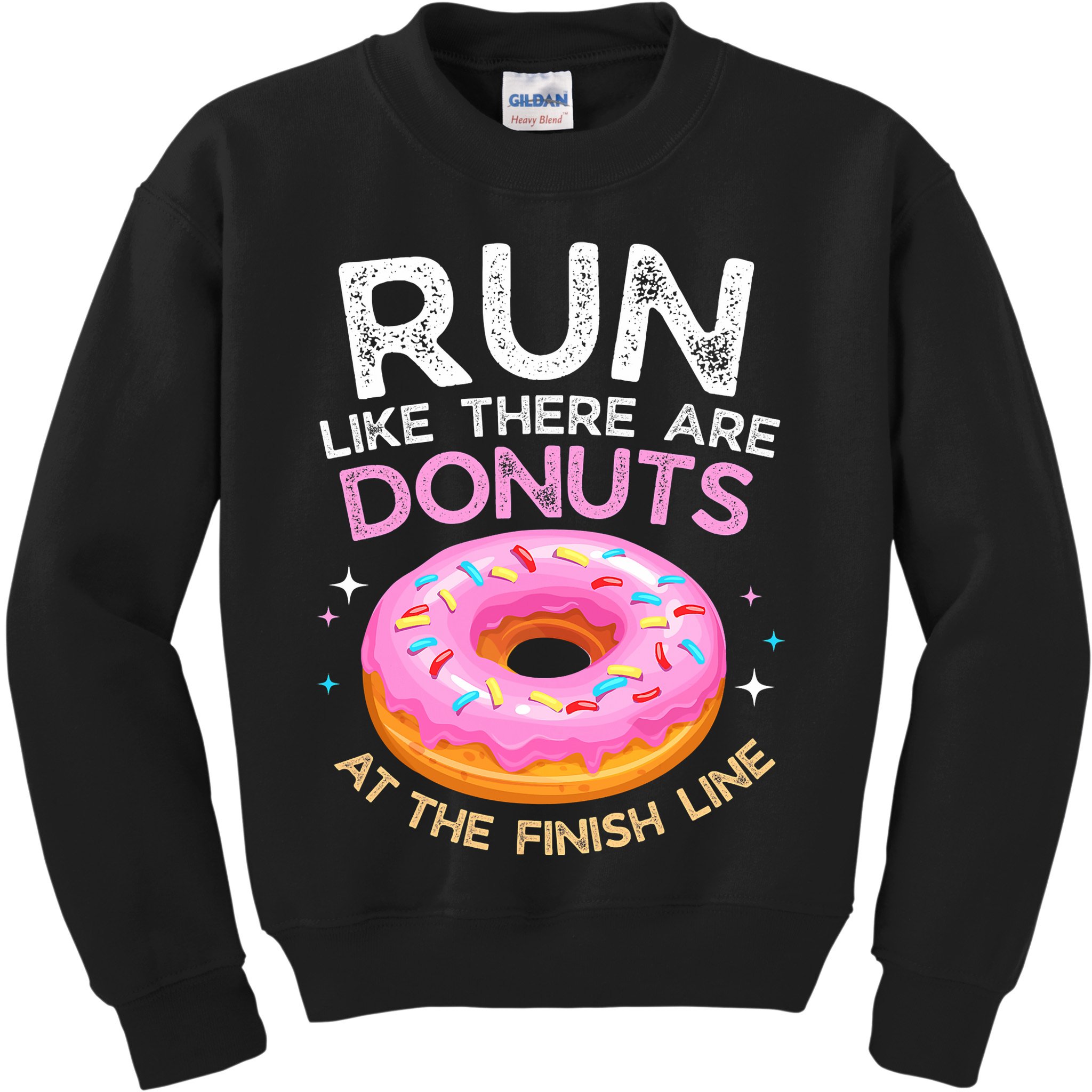 Funny Donut Finish Line Marathon Gift Kids Sweatshirt