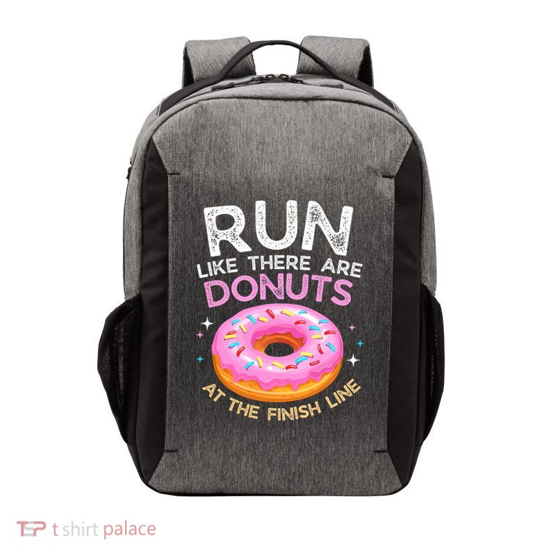 Funny Donut Finish Line Marathon Gift Vector Backpack