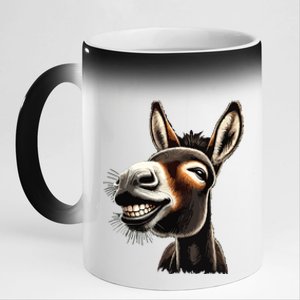 Funny Donkey 11oz Black Color Changing Mug