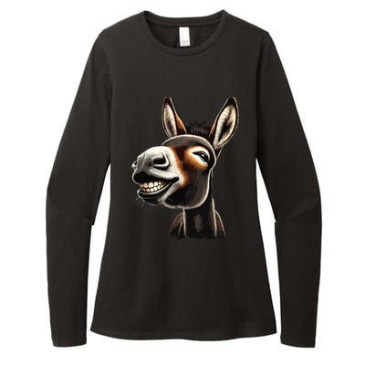 Funny Donkey Womens CVC Long Sleeve Shirt