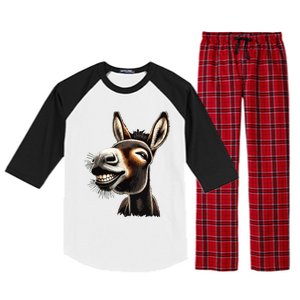 Funny Donkey Raglan Sleeve Pajama Set