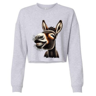 Funny Donkey Cropped Pullover Crew