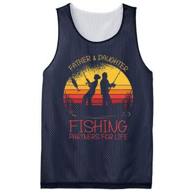 Father & Daughter Fishing Partner For Life Best Fathers Day Mesh Reversible Basketball Jersey Tank