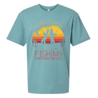 Father & Daughter Fishing Partner For Life Best Fathers Day Sueded Cloud Jersey T-Shirt