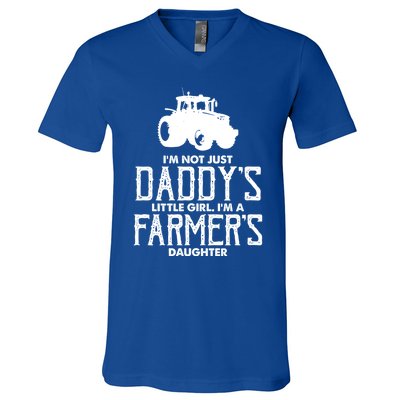 Funny Daddys Farmers Daughter Gift V-Neck T-Shirt