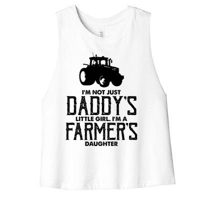 Funny Daddys Farmers Daughter Gift Women's Racerback Cropped Tank