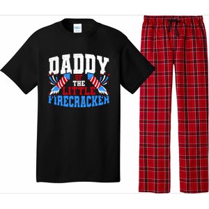 Firecracker Daddy Fireworks Dad American Flag Funny Gift Pajama Set