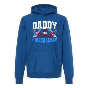 Firecracker Daddy Fireworks Dad American Flag Funny Gift Premium Hoodie