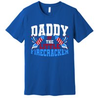 Firecracker Daddy Fireworks Dad American Flag Funny Gift Premium T-Shirt