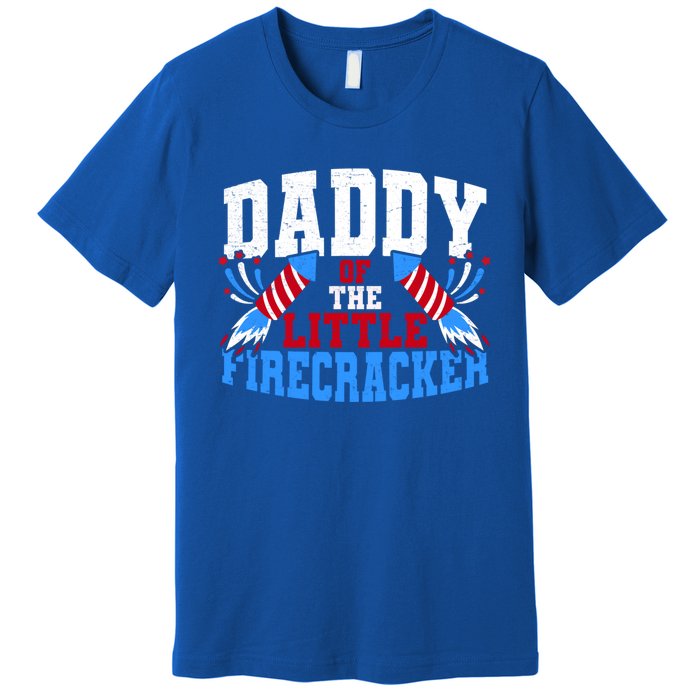 Firecracker Daddy Fireworks Dad American Flag Funny Gift Premium T-Shirt