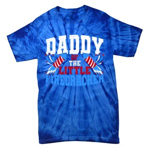 Firecracker Daddy Fireworks Dad American Flag Funny Gift Tie-Dye T-Shirt