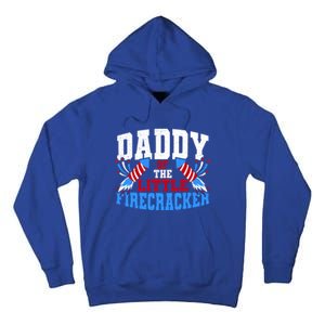 Firecracker Daddy Fireworks Dad American Flag Funny Gift Tall Hoodie