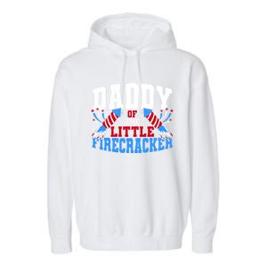 Firecracker Daddy Fireworks Dad American Flag Funny Gift Garment-Dyed Fleece Hoodie